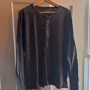Goodfellow & Co Charcoal Long Sleeve Henley